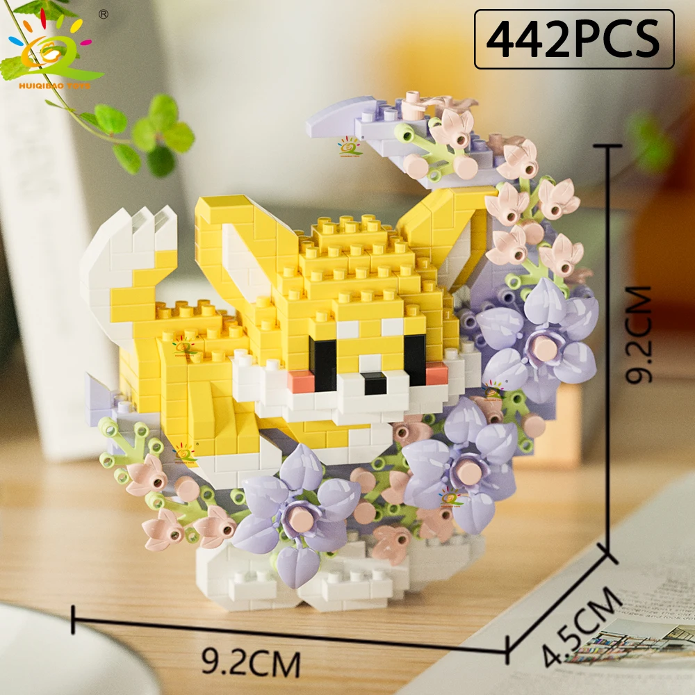 Blocos De Construção Em Miniatura De Flores E Animais Moc