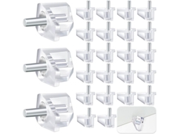 Pegs de Suporte de Estanterías de 3mm ou 1/8 Polegada Plásticos Transparentes para Móveis 150 Piezas S/MARCA