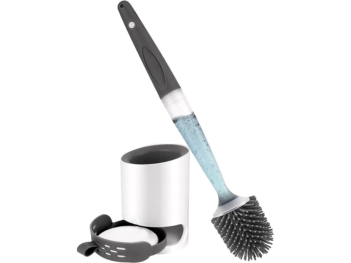 Cabo de Escova Sanitária Recarregável: Opção de para Parede, Ergonômico Antiderrapante AQUAFORGE
