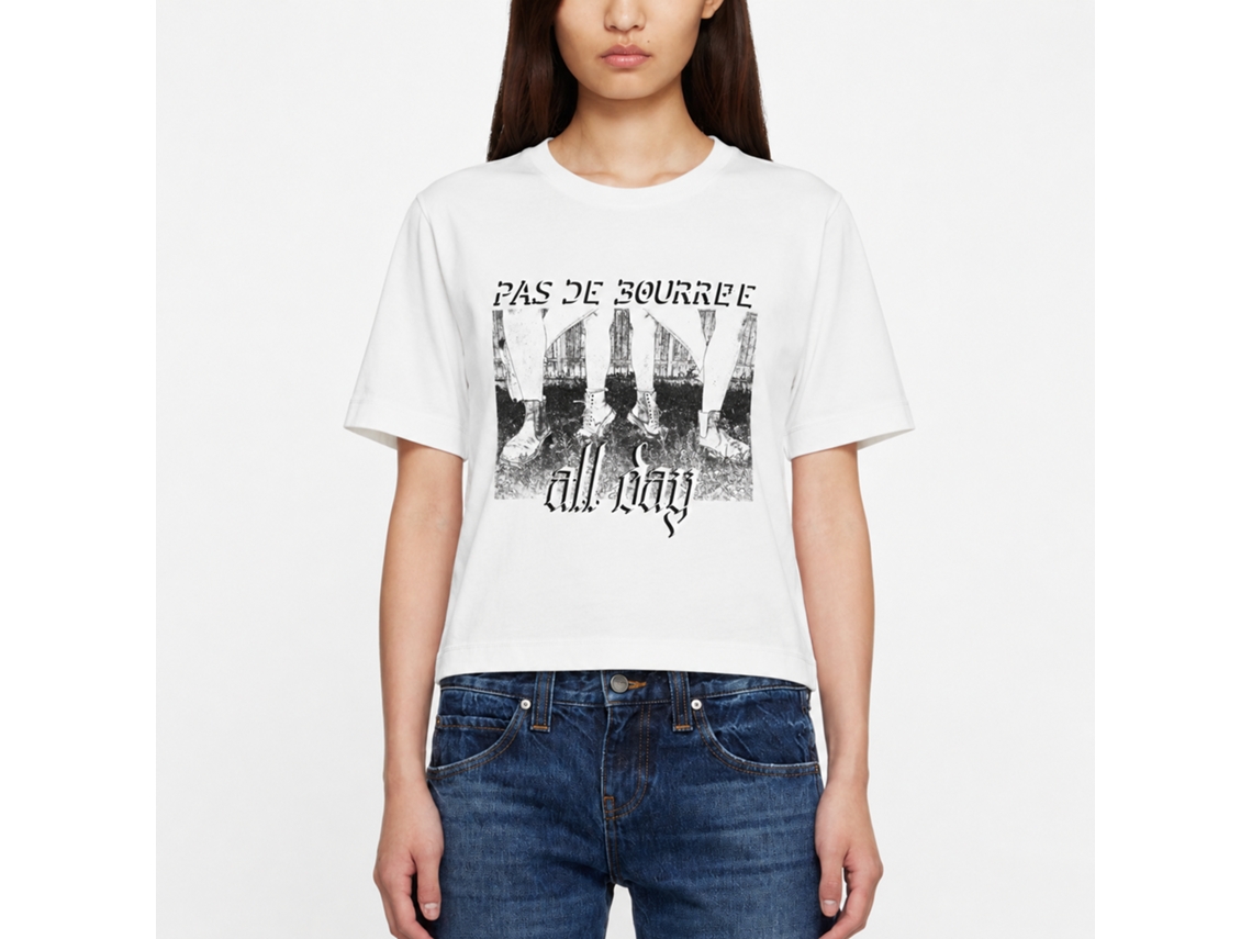 Rockinstone Pas De Bourrée All Day Hannah Camiseta branca estilo exclusivo de designer