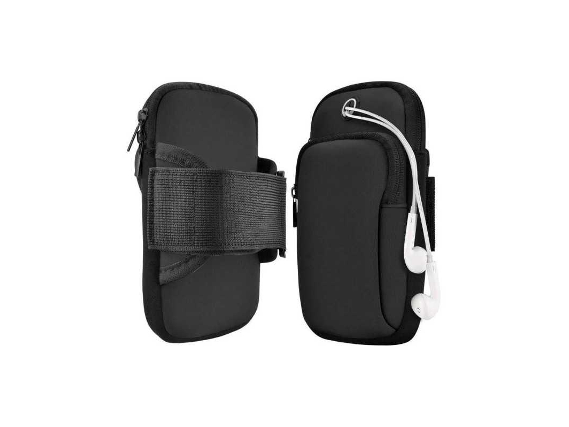 Braçadeira Esportiva Robusta E Confortável Para Smartphones Iphone/android, Preta.