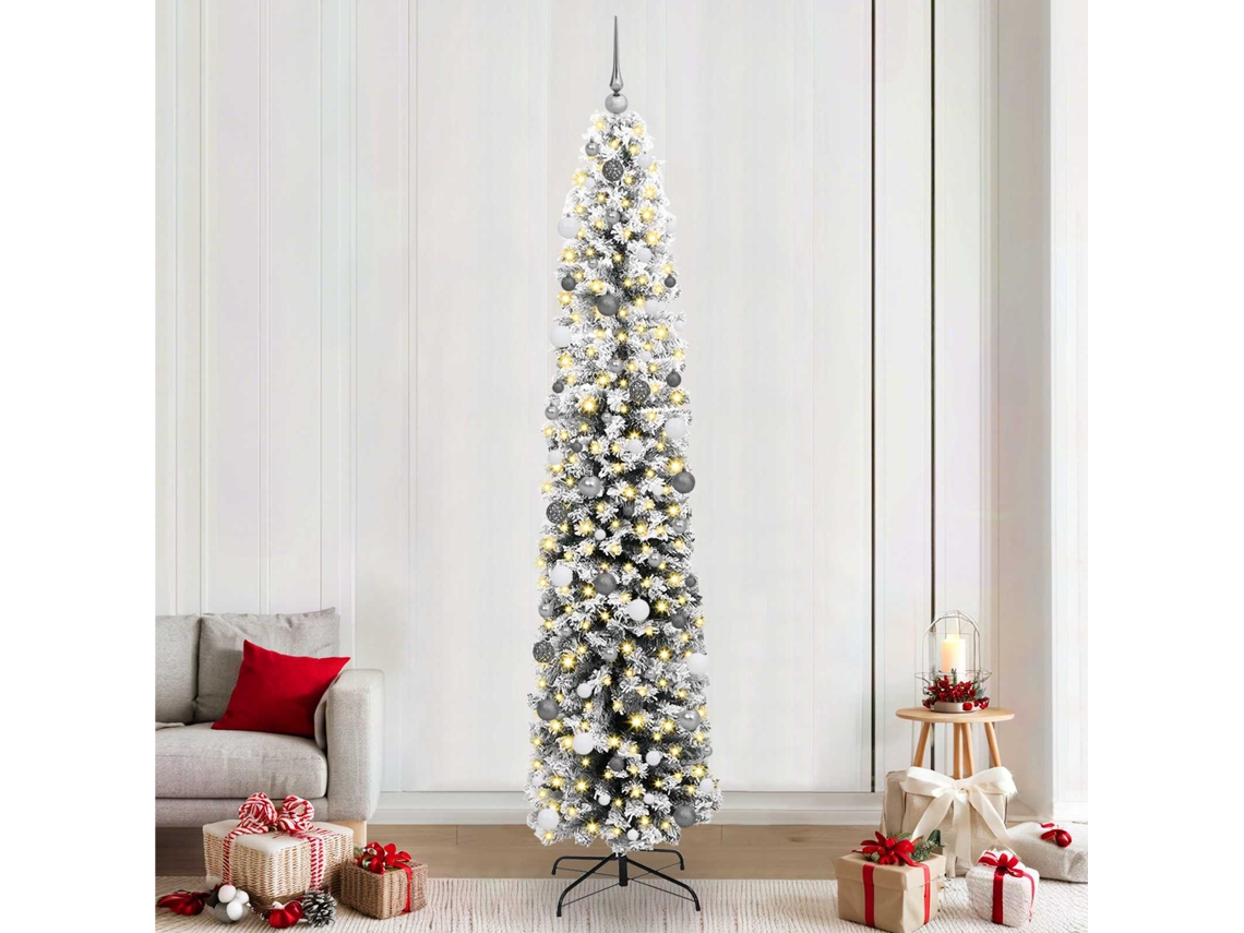 Vidaxl Árvore De Natal Artificial Verde 240 Cm Pvc E Aço E Plástico