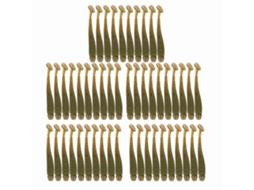 Iscas de Pesca T Tail Grub 5cm 50pcs Preto