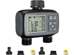 Temporizador De Água Para Mangueira Com 2 Saídas E Visor Lcd,
