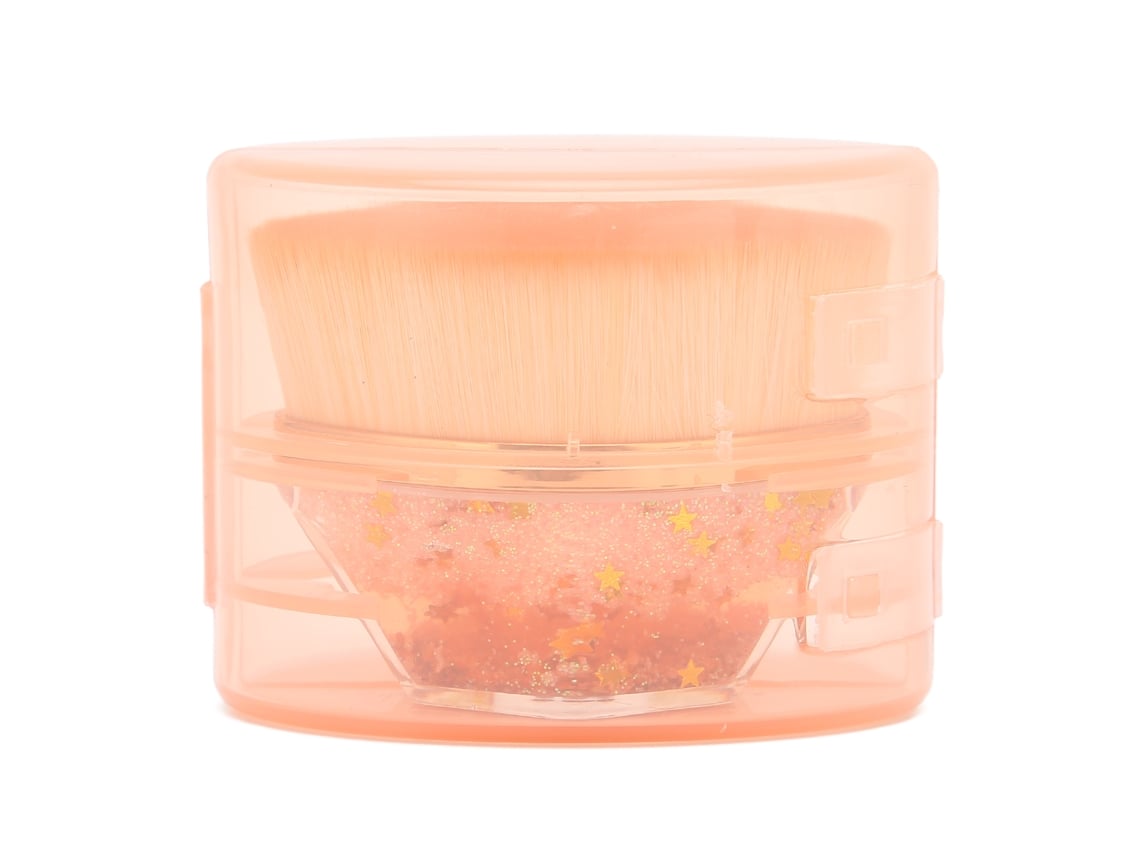 Pincel De Maquillaje De Base Profesional Portátil En Caja De Color Oro Champán