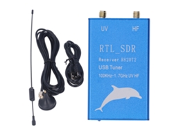 Tuner Receptor USB RTL SDR HF UHF VHF 100kHz‑1.7GHz com Chips RTL2832U R820T2