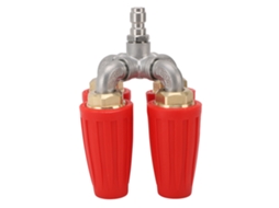 Bico Turbo 4 Em 1 Para Lava Piças Com 4000 Psi, Ponta Turbo Quadrupla, Rotativa, Conector Rápido De 1/4 Polegada, Latão Aço Inoxidável Vermelho Other