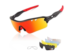 Óculos de Ciclismo Óculos de Sol Polarizados com 5 Lentes Intercambiáveis ​​óculos de Sol para Ciclismo, Direção P BRILVIBERA