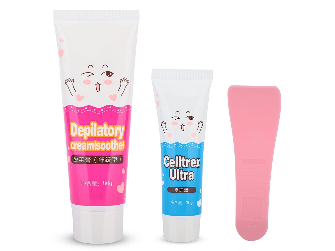 2026 conjunto de Crema Depilatoria Reparadora Unissex para Axilas, Braços, Pernas e Corpo 80g+30g