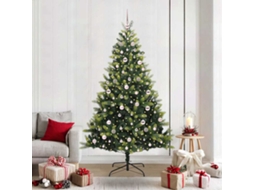 Vidaxl Árvore De Natal Artificial Articulada 300 Leds Verde 210 Cm
