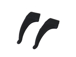 Par de Acessórios para Óculos com Suporte Antiderrapante Silicone Confortável, Gancho Orelha, Ponta Hast e GOKOCO (preto)