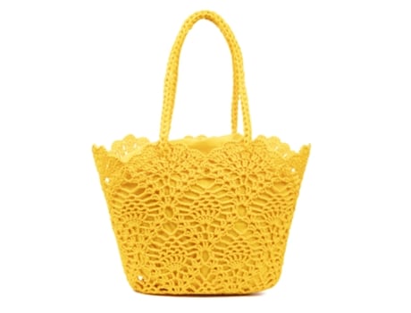 Saco De Ombro De Mulher Iria Quintana Zelbio Feito Amarelo (30)