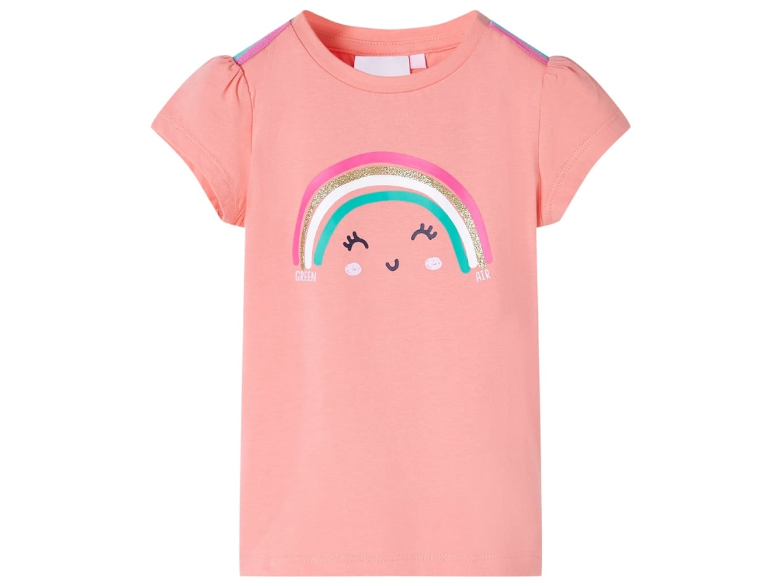 T-shirt Infantil Coral-claro 104