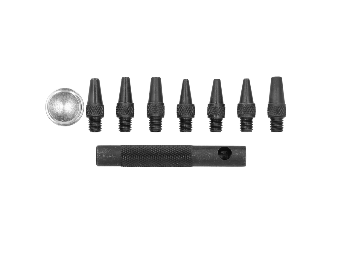 Set De Punzones De Agujeros Com Cabeças Intercambiáveis Redondas Para Couro, Ferramenta Diy De Aço 2‑5mm