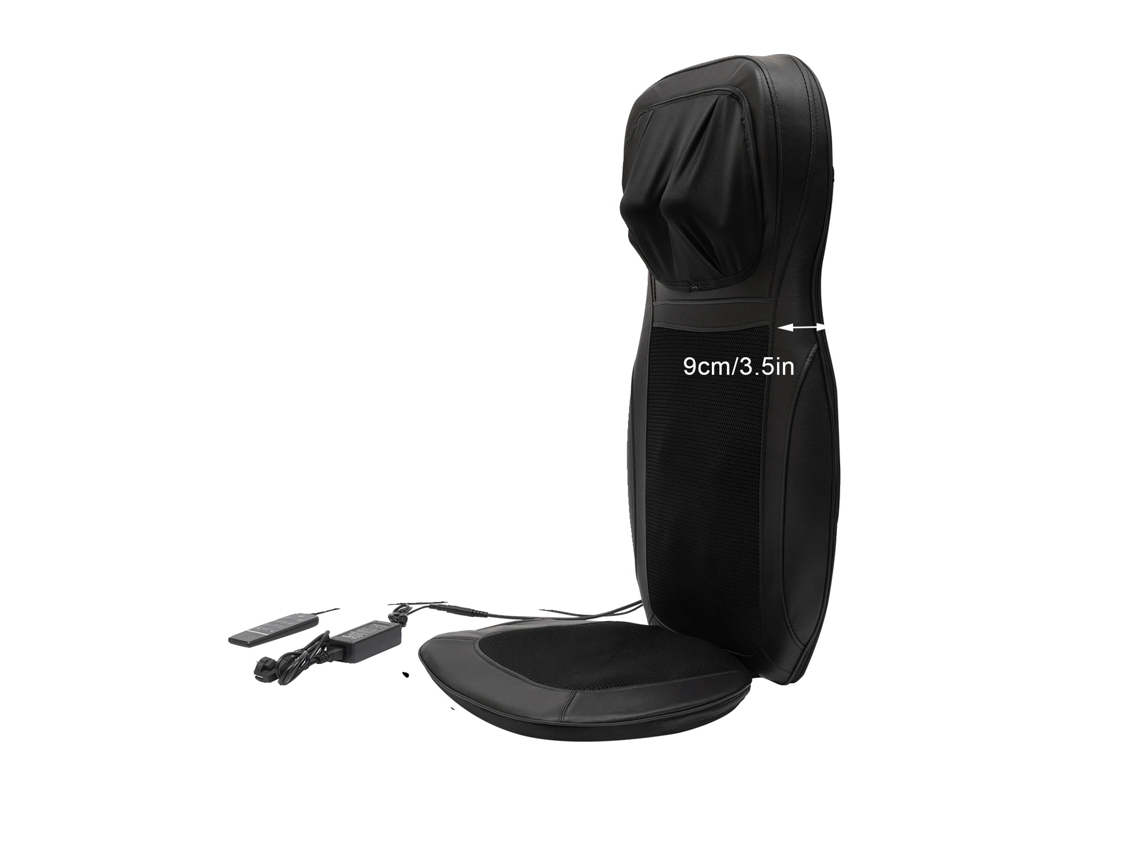 Almofada de Massagem, Vibração Aquecida, Design Ergonômico, Preto OEM