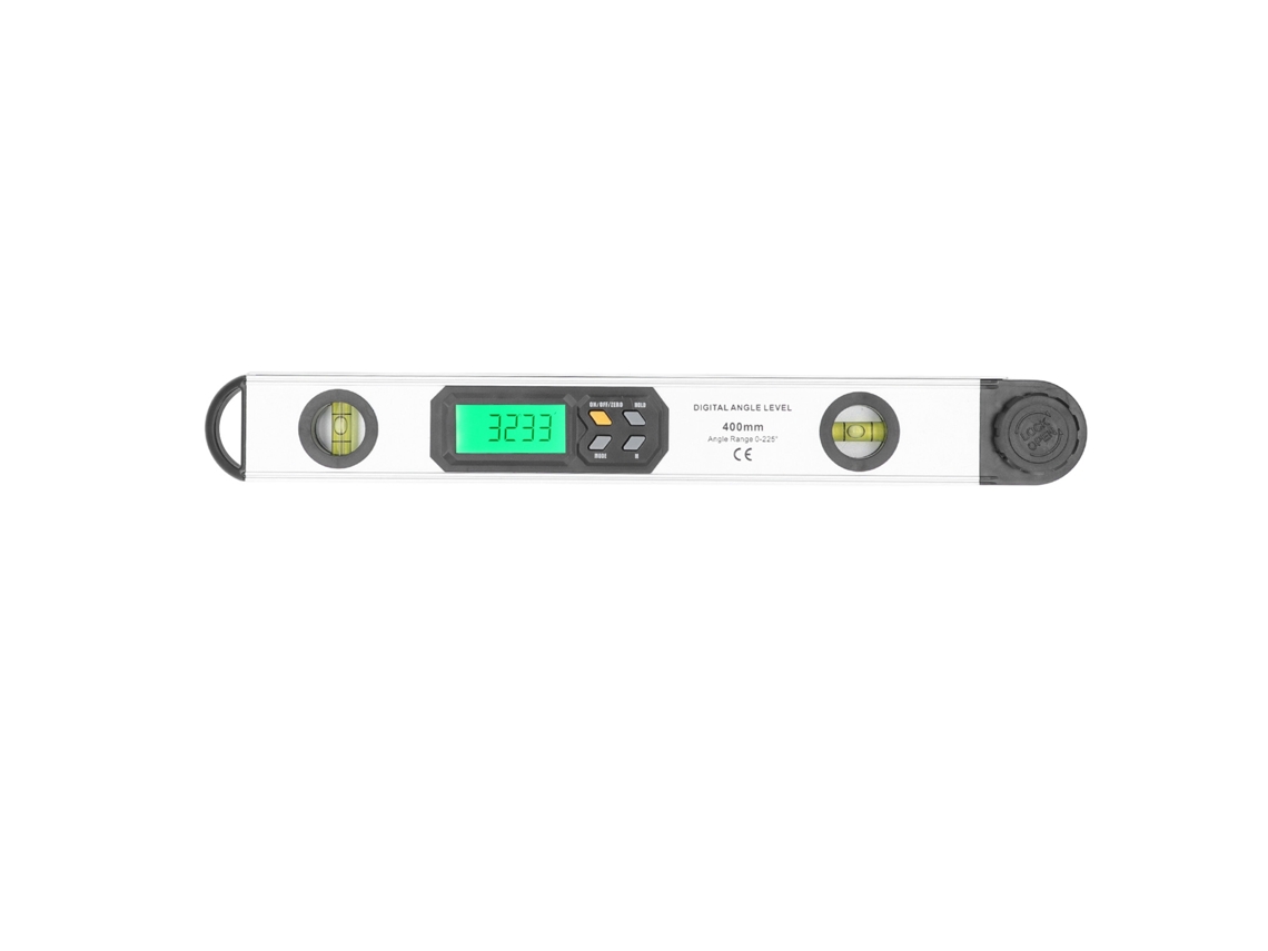 Nível Digital De Ângulo Com Protração De Liga De Alumínio Ferramenta Nível Lcd De Alta Definição 0‑225° Prata