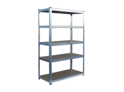 Estante Relaxdays Para Cargas Pesadas, 5 Níveis, Vários Tamanhos, Capacidade 875 Kg, Aço, Para Cave E Garagem, Prateada