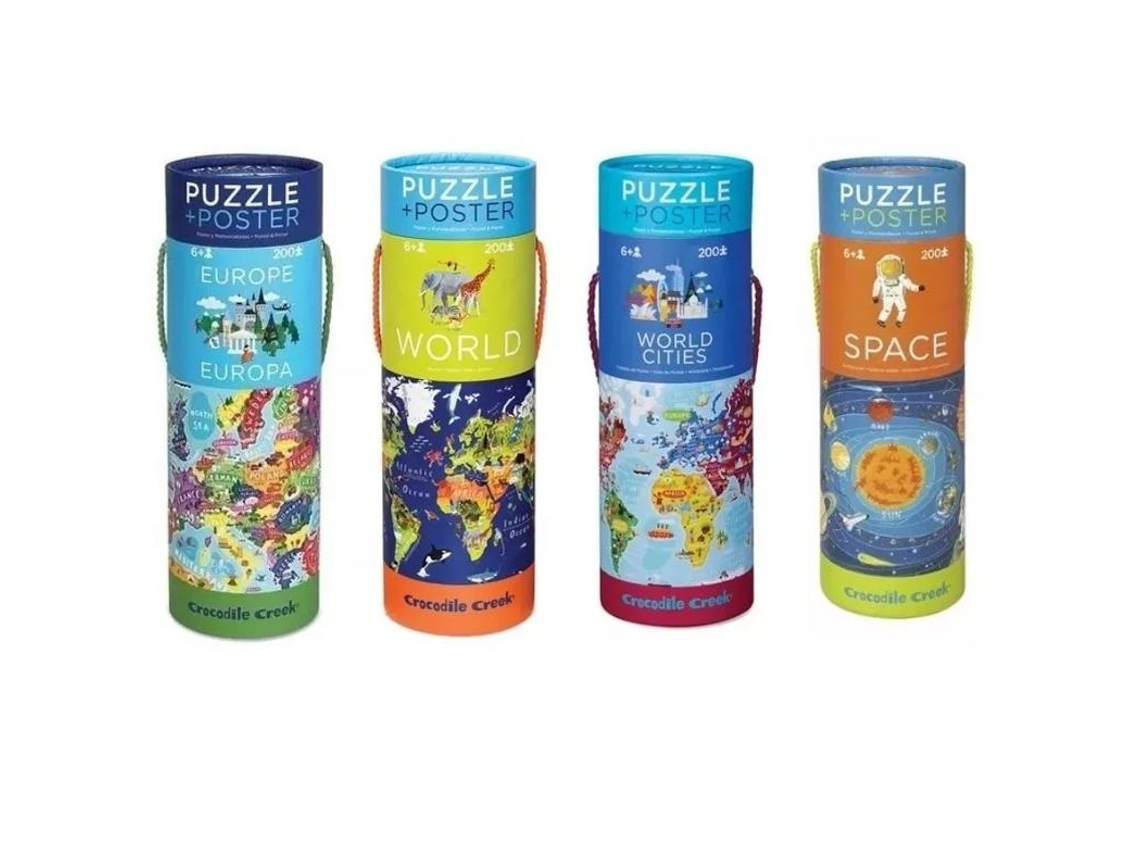 Poster + Puzzle Espaço 200 Peças