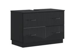 Vidaxl Armário Para Pia De Banheiro Hoorn Preto 82 X 41 X 56 Cm