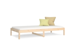 vidaXL Sofá-cama 80x200 cm madeira de pinho maciça