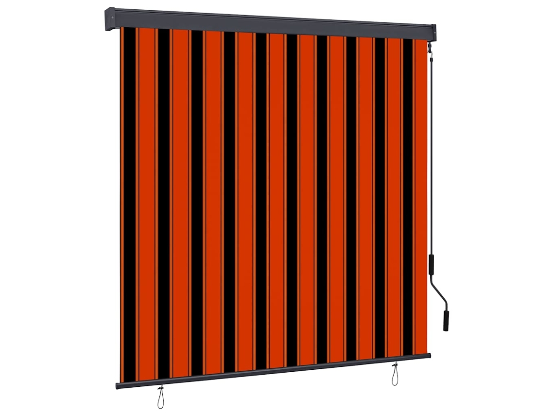 Vidaxl Estores De Rolo Laranja E Marrom 180 X 250 Cm Tecido E Alumínio