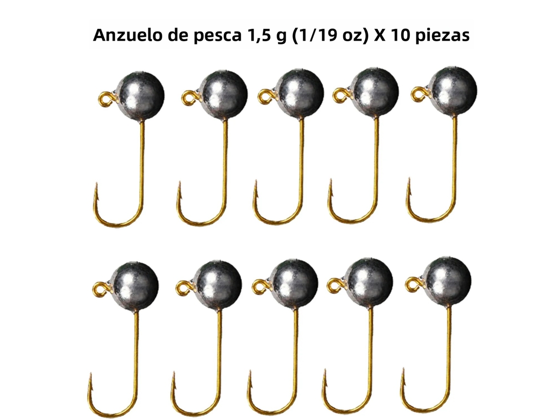 (1,5 G) Pacote Com 10 Anzóis Em Miniatura, Feitos De Aço De Alto Carbono.