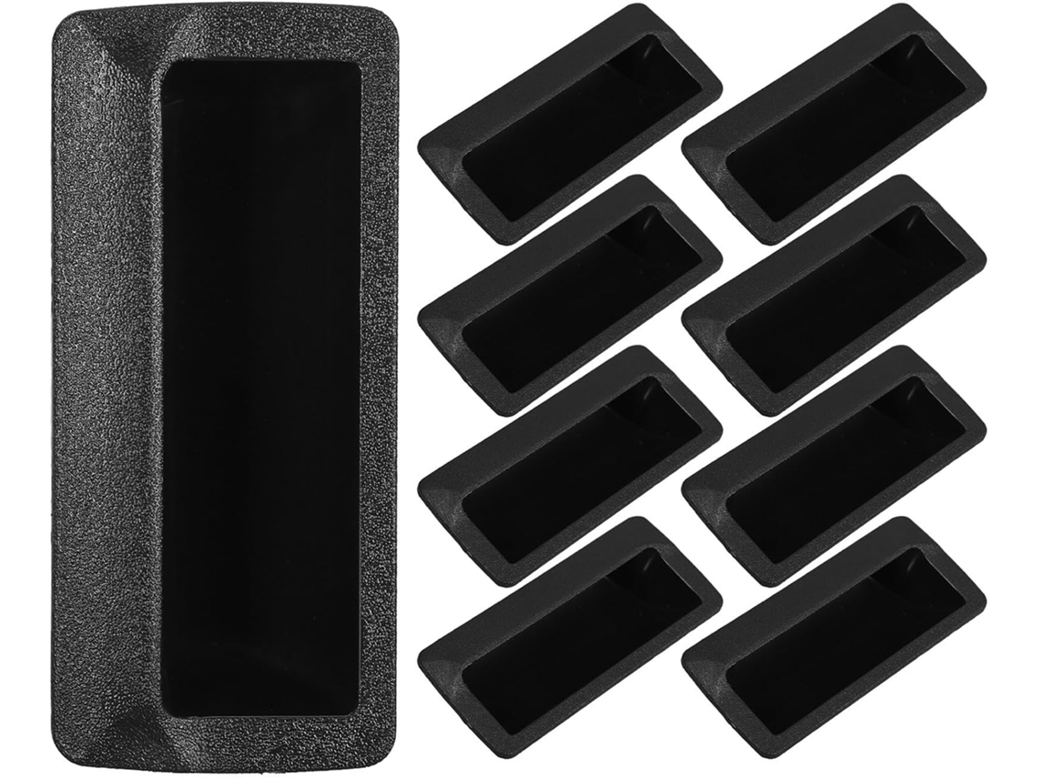 Abaodam 10-puxadores Embutidos Em Plástico Abs Preto Para Armários E Portas, Modernos E Elegantes, Fácil Instalação