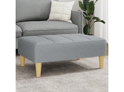 Vidaxl Apoio De Pés 77x55x31 Cm Tecido Cinzento-claro