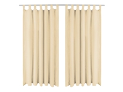Curtain, Curtains Vidaxl Bege Tecido (225 Cm)