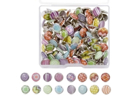 Pacote com 100 Tachinhas Decorativas, Ideais para Mapas do Mundo BRILVIBERA