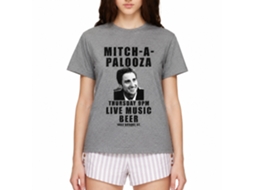Rockinstone Old School Movie Mitch-a-palooza Heather Graphite Adult T-shirt Size:l