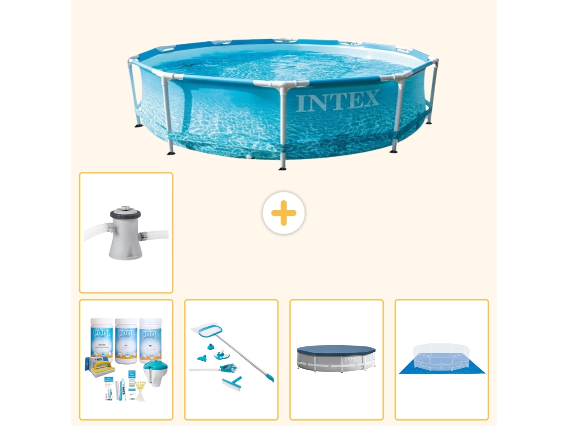 Intex Piscina Com Estrutura Redonda - 305x76 Cm - 6-peças S20352