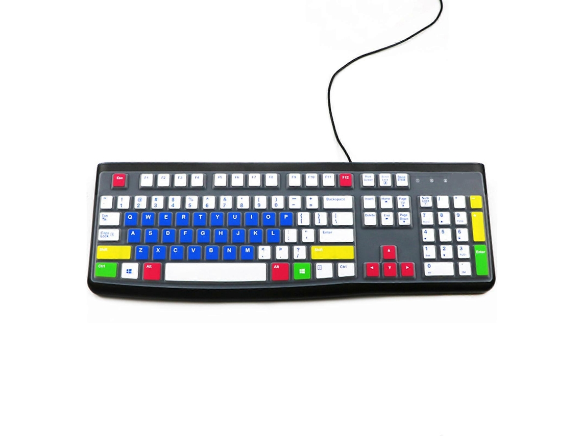 Capa De Teclado Para Teclado Com Fio K120 Mk120, Silicone, Ergonômica, Branca Ly Ebike