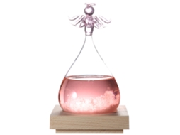 Garrafa de Previsão do Tempo em Vidro, Forma de Anjo, Presente, Dia dos Namorados, Rosa S/MARCA
