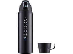Garrafa de água infantil com tampa flip top, inox 304, 320ml, verde, S/MARCA