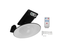 Luminária solar de parede para celeiro, modelo 2026, à prova d'água IP65, com sensor de luz e movimento e controle remoto para varanda.