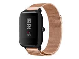 Pulseira De Aço Inoxidável Estilo Milanês Para Amazfit Bip Youth, Ouro Rosa. Olysi Shop