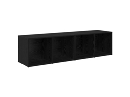 Conjunto de TV Móvel 2 Peças em Carvalho Preto MAISON EXCLUSIVE 37x35x72 cm