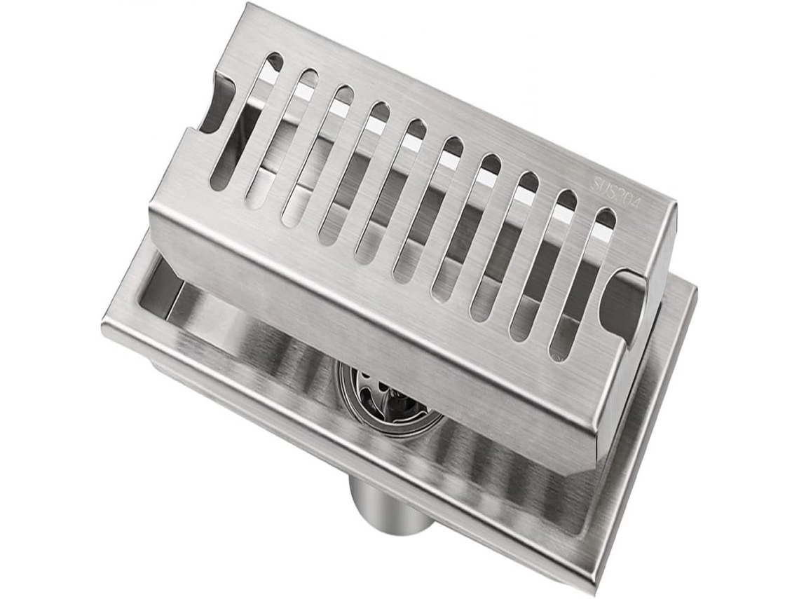 Ralo de Piso retangular alto fluxo, inox AQUAFORGE