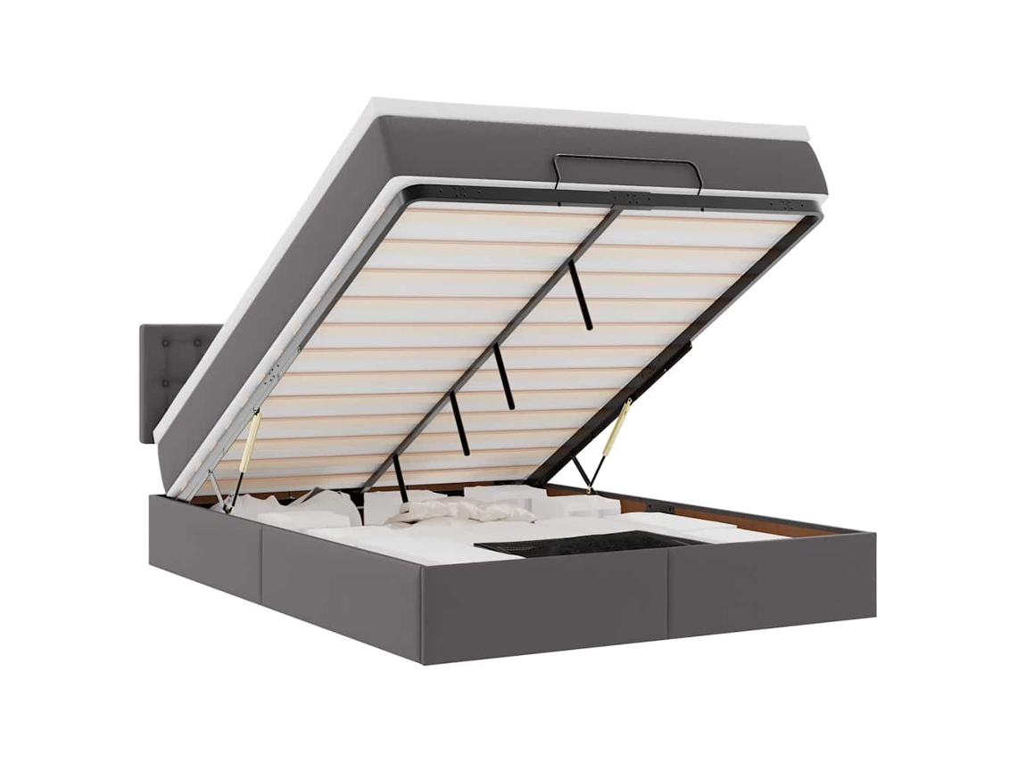 Cama Otomana com Colchões Leds Couro Artificial MAISON EXCLUSIVE (140x190 cm)