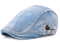 Gorros Unissex Huixin, Boina Jeans Masculina, Estilo Jovem, Bonés Femininos de Algodão Jornaleiro, Golfe/táxi