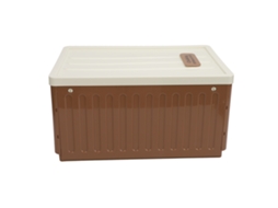 Organizador de Guarda roupa Dobrável com 9 Compartimentos, Tampa Pp, Empilhável Marrom