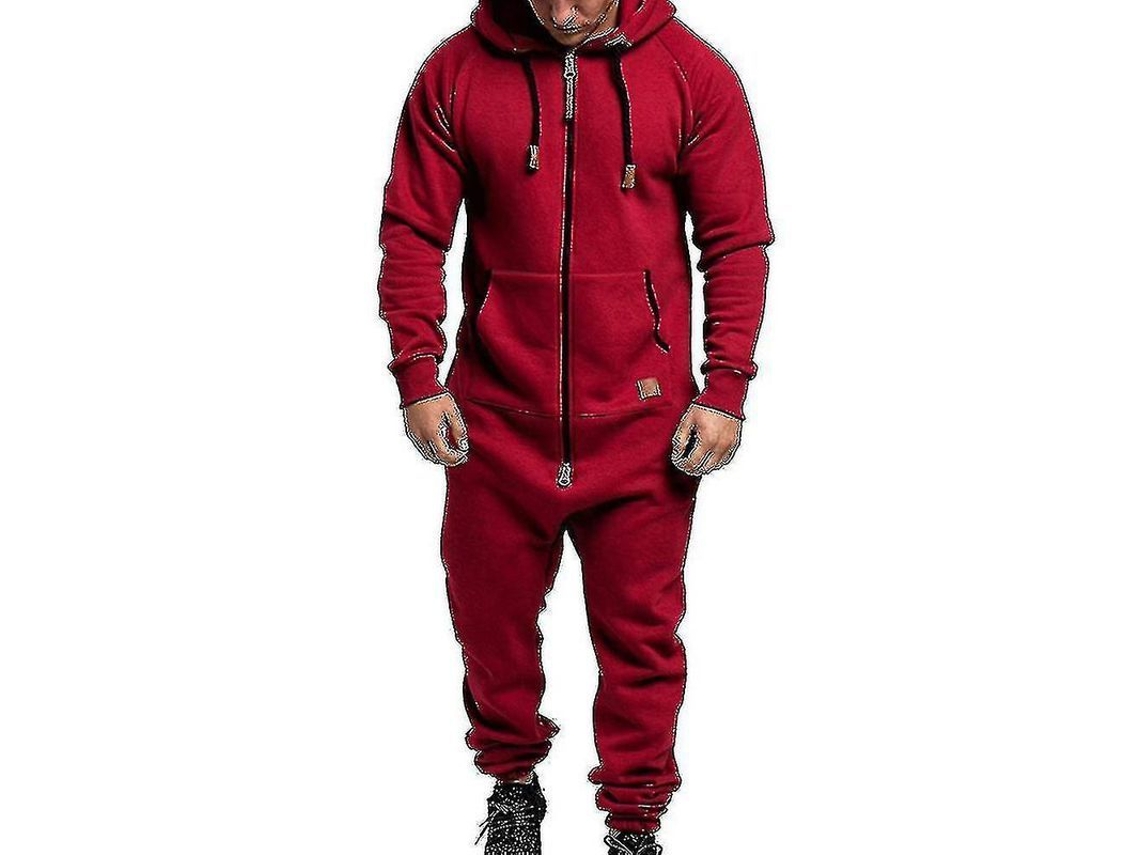 Fasst Mono con Capuz para Hombre de Invierno, Moletom con Fecho, Casual de Algodão