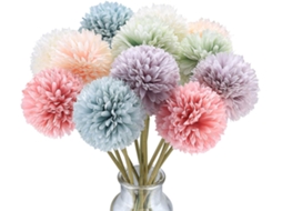 Buquê com 12 Flores Artificiais de Hortênsia, Arranjos Decorativos em Formato de Bola, 6 Cores. AQUAFORGE