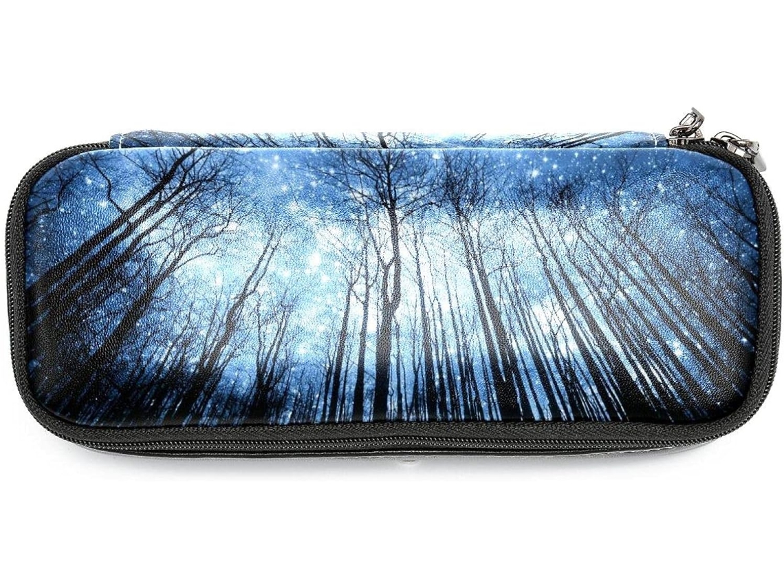 Estojo para lápis com estampa de estrelas, grande capacidade, ideal para escola, mesa, adultos, meninas e meninos.