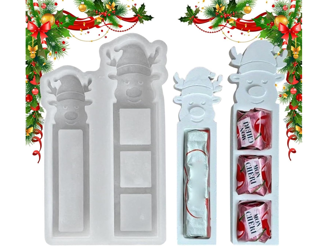 Natal - Molde De Silicone Para Decoração De Renas De Natal