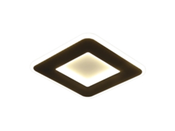 Nettlife Led Luz De Teto 23 W Preto 24 Cm Branco Quente Lâmpada Cozinha Design Moderno Quadrado Quarto Lâmpada Corredor Para Sala Estar
