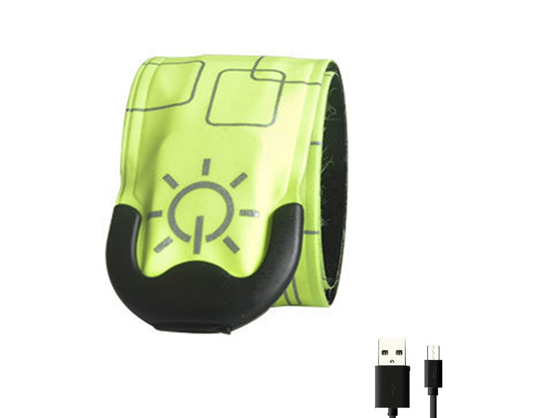 Business pulseira LED recarregável USB com luz para braço segurança noturna para corrida ciclismo camping esportes ao ar livre S/MARCA