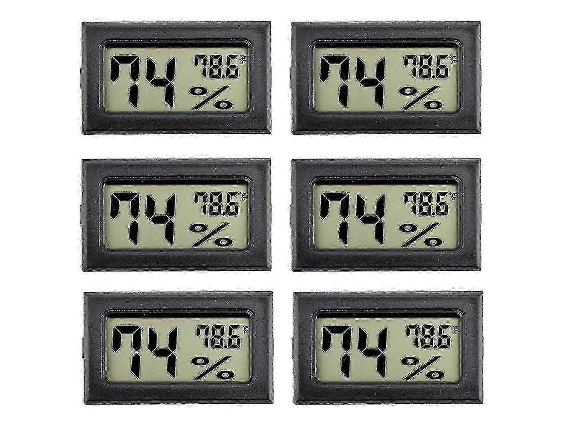 Kit Com 6 Mini Higrômetros E Termômetros Digitais Para Espaços Pequenos Na Europa.