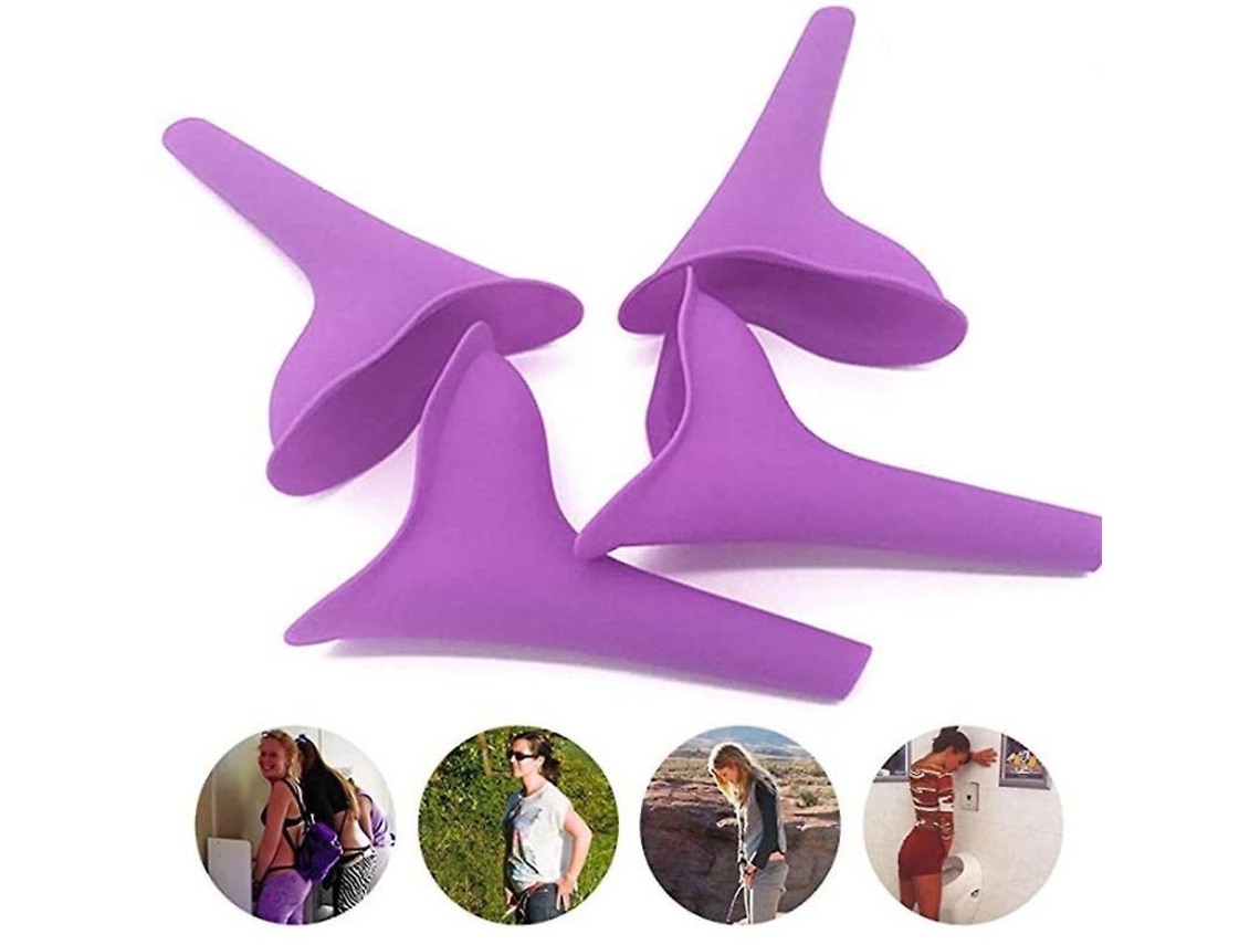 2025 4 Peças Urinário Portátil Para Mulher Silicone Médico Reutilizável Funnel Pee Viagem Camping Senderismo